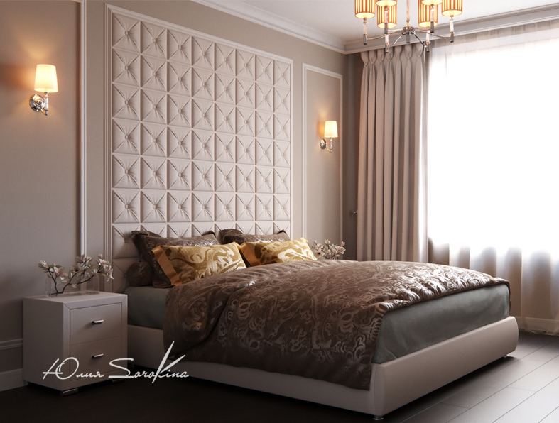 Дизайн интерьера спальни в стиле неокалассика г. Москва